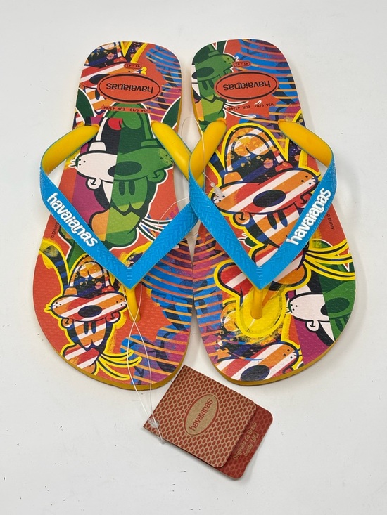 Havaianas Shoes - Havaianas Thong Flip Flops Disney Collab Colorful Goofy NWT Size 9-10